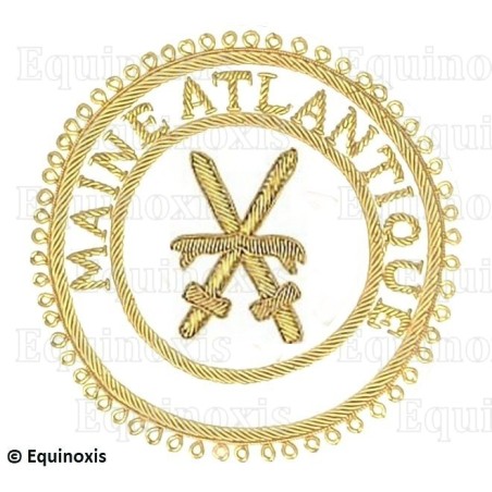 Badge / Macaron GLNF – Grande tenue provinciale – Grand Porte-Glaive – Maine Atlantique – Brodé main